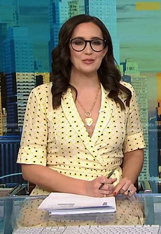 Savannah's yellow floral wrap dress on NBC News