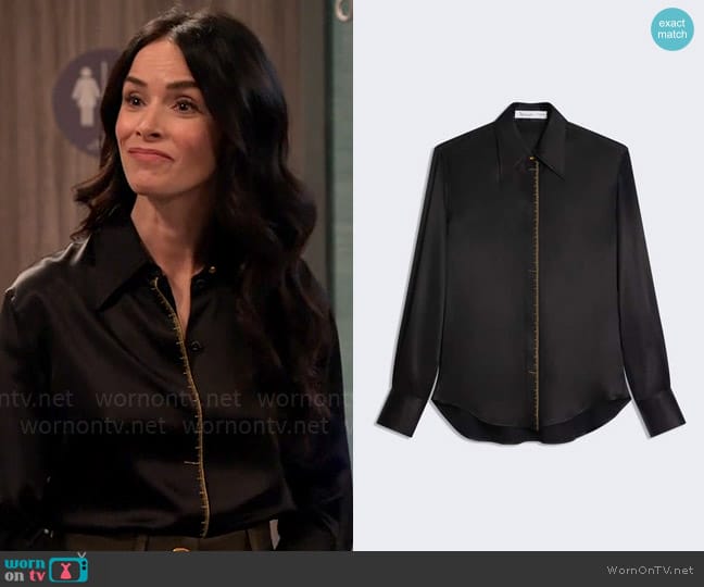 Schiaparelli Measuring Tape Shirt worn by Julia Mariano (Abigail Spencer) on Extended Family