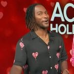 Scott’s black heart print shirt on Access Hollywood