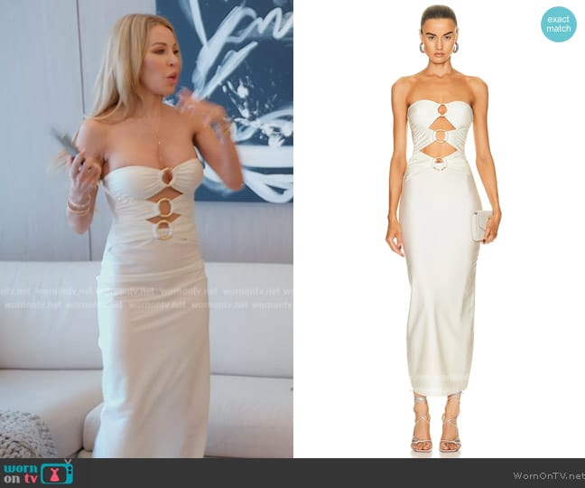 Shani Shemer Lily Maxi Dress worn by Lisa Hochstein (Lisa Hochstein) on The Real Housewives of Miami