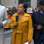 Sheinelle’s yellow belted trench coat on Today