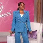 Sherri’s denim oversized blazer and pants on Sherri