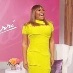 Sherri’s yellow ribbed cutout dress on Sherri