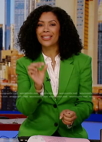 Shirleen’s green blazer on Good Morning America