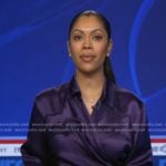 Shirleen’s purple wrap top on Good Morning America