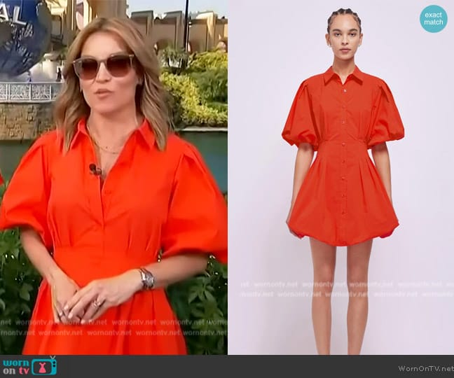 Simkhai Cleo Dress worn by Kit Hoover on Access Hollywood