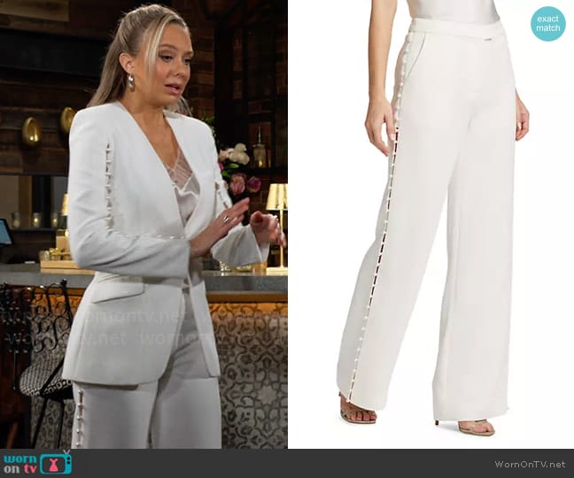 WornOnTV: Abby’s white pearl embellished suit on The Young and the ...