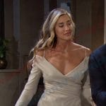 Sloan’s white off-shoulder mini dress on Days of our Lives