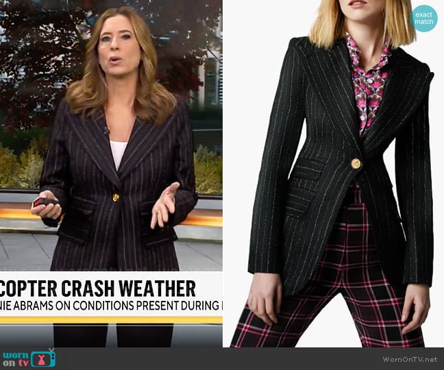 Smythe Birkin Blazer worn by Stephanie Abrams on CBS Mornings