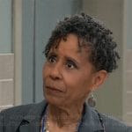 Stella’s silver and gold necklace and round earrings on General Hospital