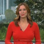 Stephanie Abrams’ red wrap dress on CBS Mornings