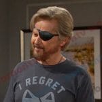 Steve’s I Regret Nothing print tee on Days of our Lives