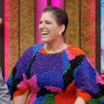 Suleika Jaouad’s textured multicolored dress on Live with Kelly and Mark