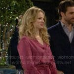 Summer’s pink mini dress on The Young and the Restless