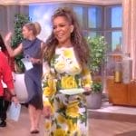 Sunny’s yellow floral print dress on The View