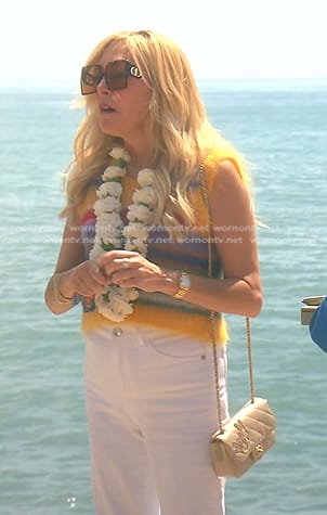 Sutton's striped mohair vest on The Real Housewives of Beverly Hills