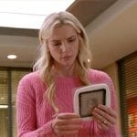 Sylvie’s pink wavy knit sweater on Chicago Fire