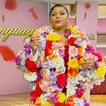 Tamron’s floral bouquet jacket on Tamron Hall Show