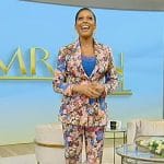 Tamron’s floral print blazer and pants on Tamron Hall Show