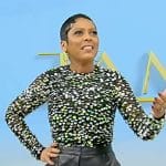 Tamron’s sequin top and leather pants on Tamron Hall Show