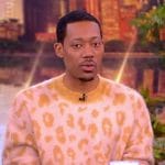 Tyler James Williams leopard print sweater on The View