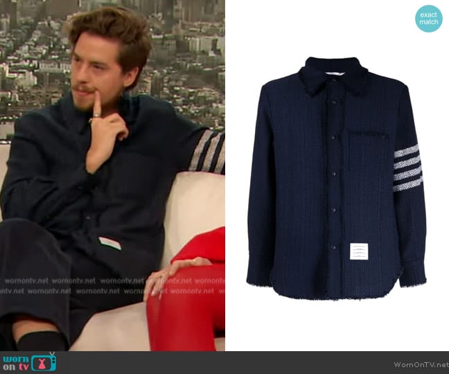 Thom Browne 4-Bar stripe shirt jacket