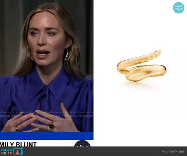 Tiffany & Co Snake Ring - Elsa Peretti worn by Emily Blunt on Good Morning America