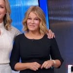 Tory’s black elbow sleeve dress on Good Morning America