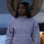 Trina’s lilac roll neck sweater on General Hospital