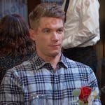 Tripp’s light blue plaid shirt on Days of our Lives