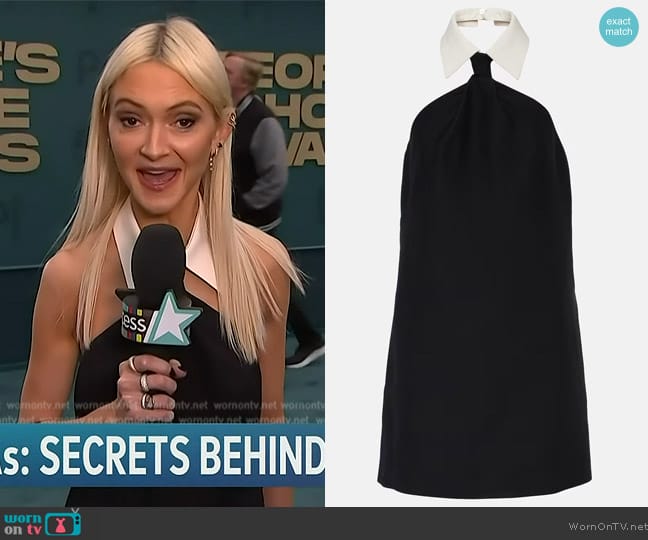 Valentino Crepe Couture minidress worn by Zanna Roberts on Access Hollywood