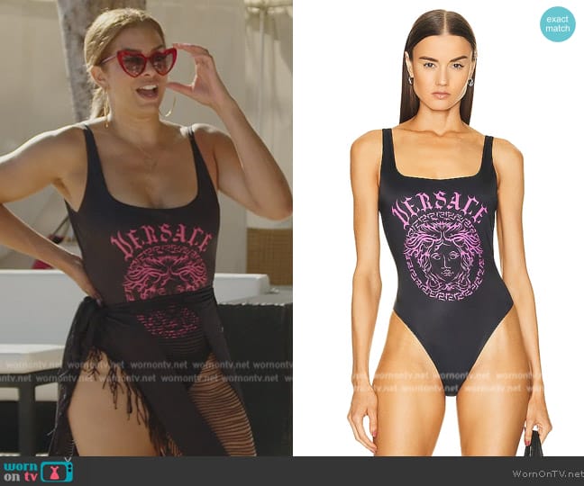 Versace One Piece Swimsuit worn by Robyn Dixon on The Real Housewives of Potomac