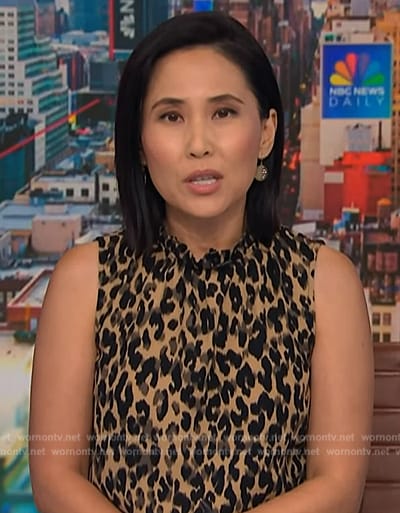 Vicky’s leopard sleeveless top on Today