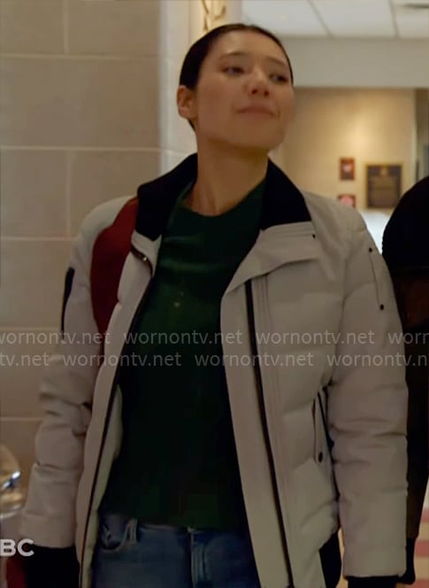 Violet’s light grey padded jacket on Chicago Fire