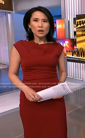 Vicky’s red sheath dress on NBC News Daily