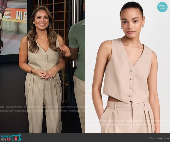 Wayf Layla Vest worn by Carolina Bermudez on E! News