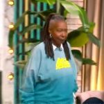 Whoopi’s Batgirl logo sweatshirt on The View