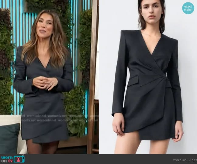 Zara Blazer Dress worn by Adrianna Costa on Access Hollywood