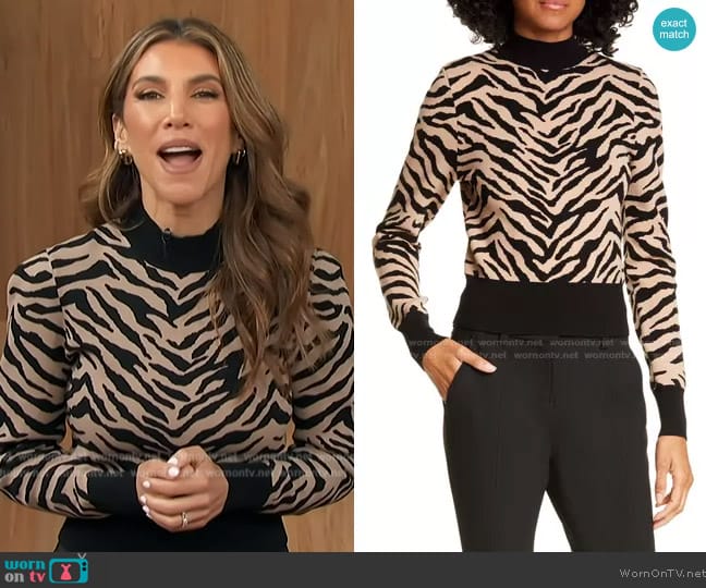 A.L.C. Lola Sweater worn by Adrianna Costa on Access Hollywood