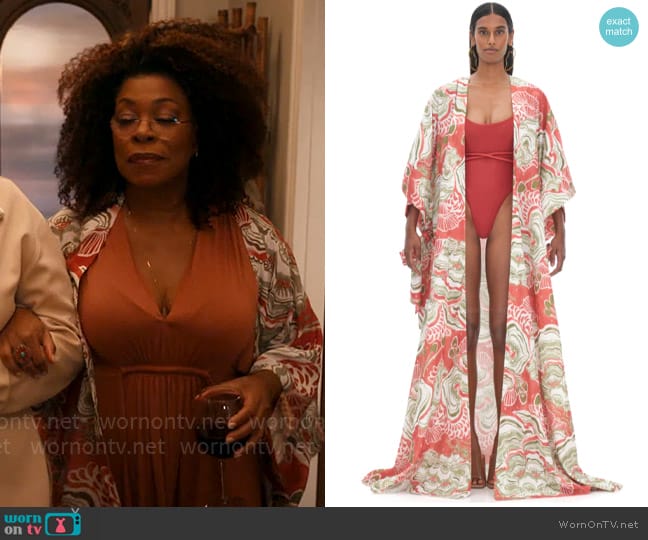 Andrea Iyamah Gamba Robe worn by Viola Marsette (Lorraine Toussaint) on The Equalizer