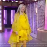 Ella London’s yellow fringe dress on The Kelly Clarkson Show