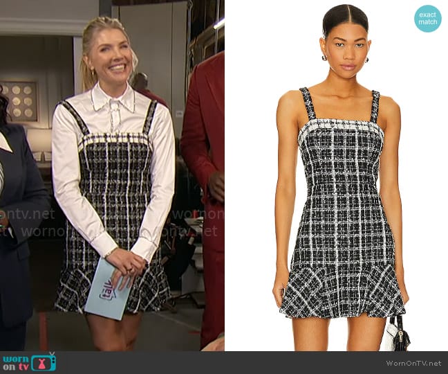 Alice + Olivia Kaidra Dress worn by Amanda Kloots on The Talk