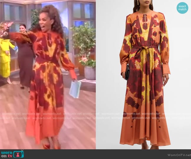 Altuzarra Peirene Dyed Maxi Dress worn by Sunny Hostin on The View