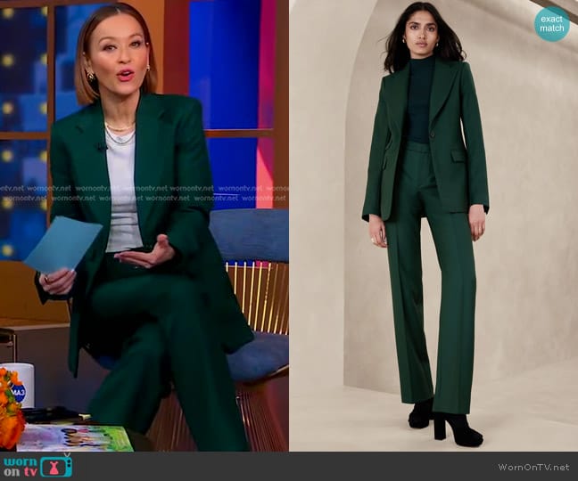 WornOnTV: Eva’s green suit on Good Morning America | Eva Pilgrim ...