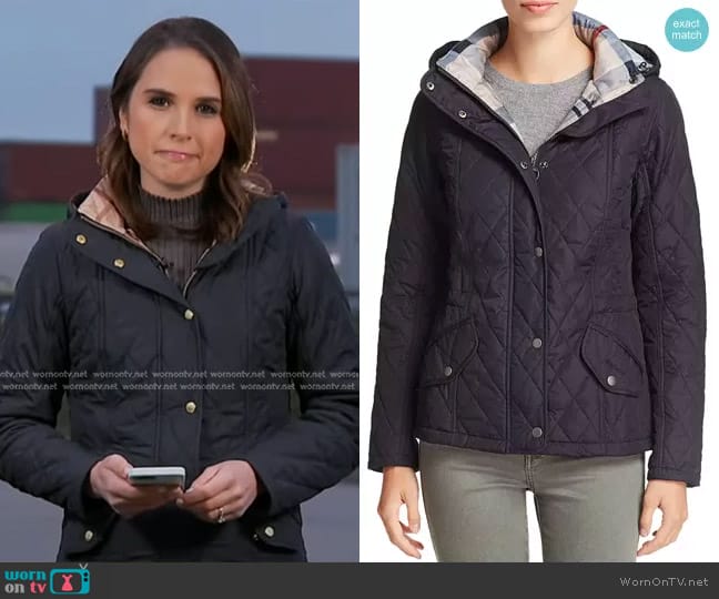 Barbour Millfire Diamond-Quilted Jacket worn by Elizabeth Schulze on Good Morning America