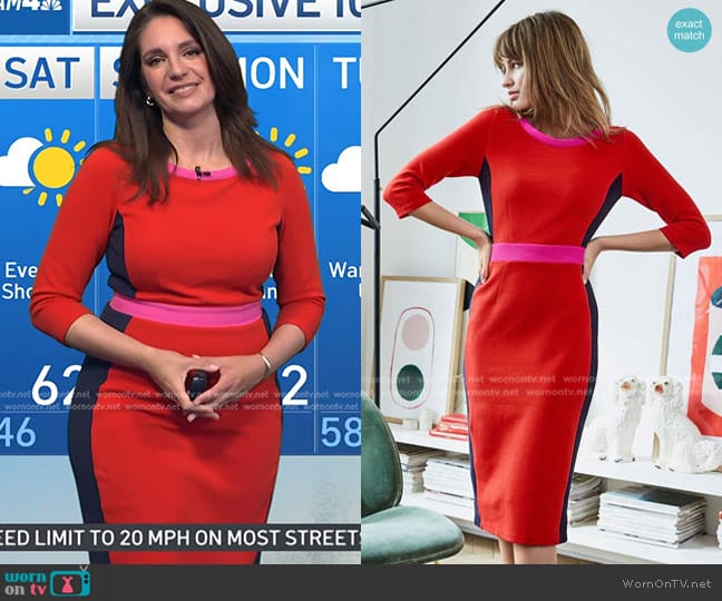 Boden Leah Ottoman Dress worn by Maria Larosa on Today