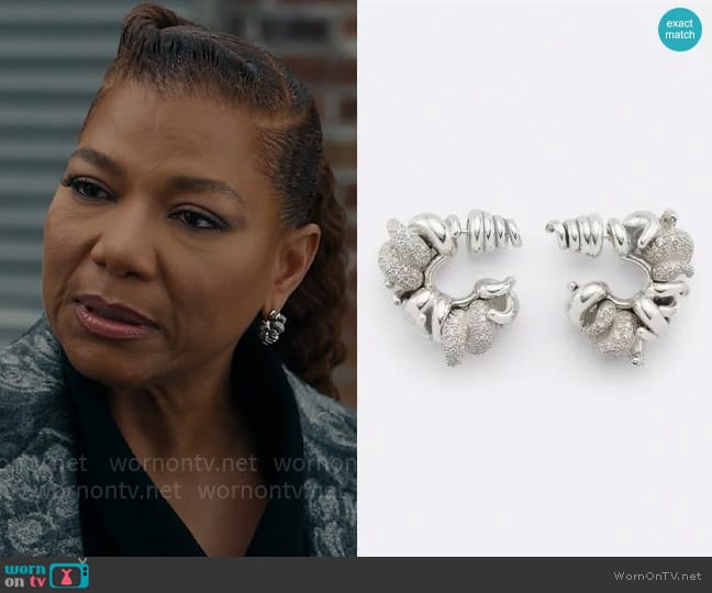 Bottega Veneta Horns Earrings worn by Robyn McCall (Queen Latifah) on The Equalizer