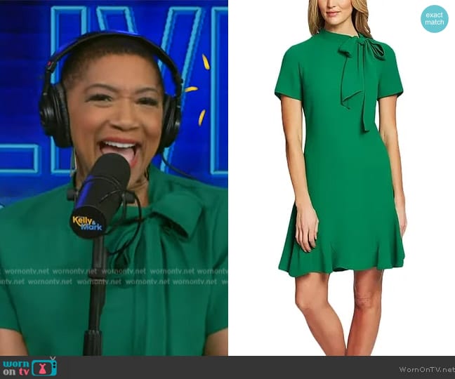 Cece Ruffled Bow Cocktail And Party Dress worn by Deja Vu on Live with Kelly and Mark