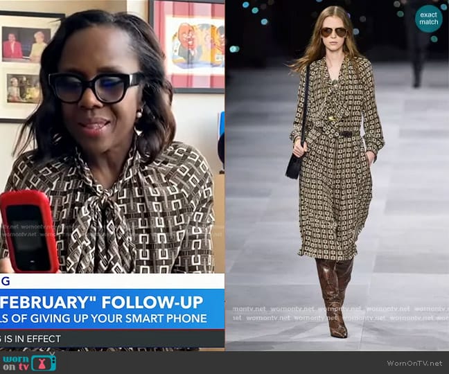 Celine Spring 2020 Collection worn by Deborah Roberts on Good Morning America