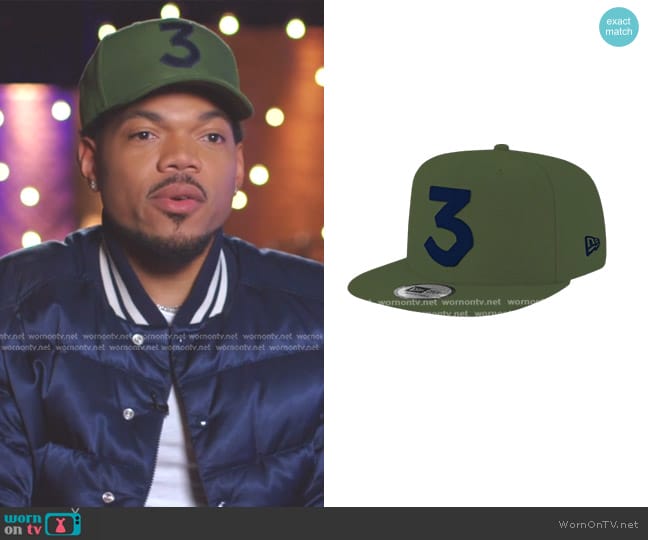 Chance The Rapper Chance 3 New Era in Rifle Green/Navy Hat worn by Chance the Rapper on The Voice